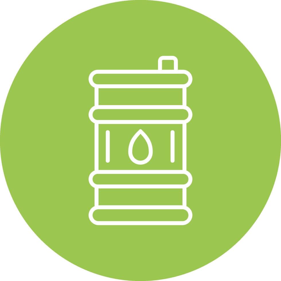 Oil Barrel Line Multi Circle Icon vector
