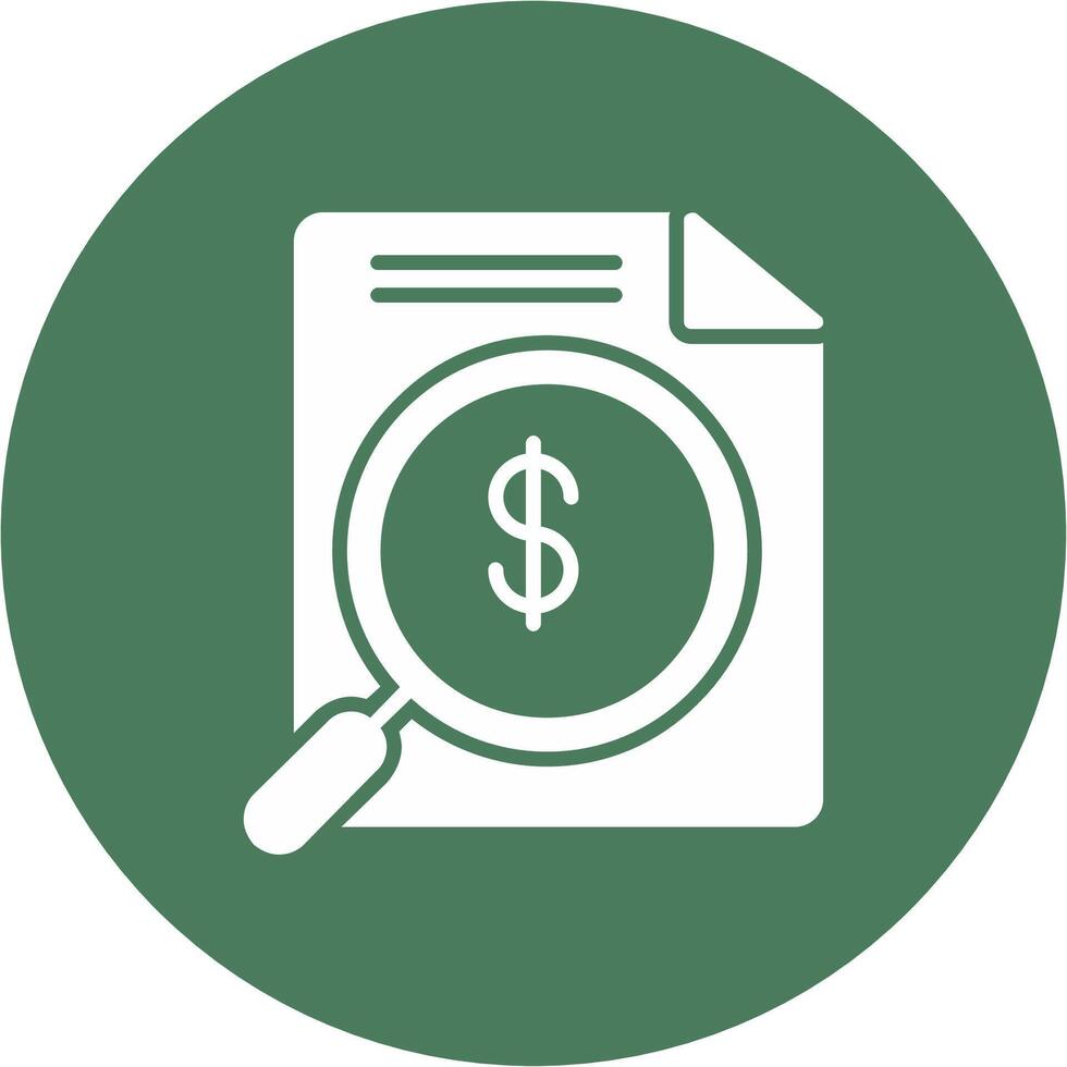 Money Search Glyph Multi Circle Icon vector