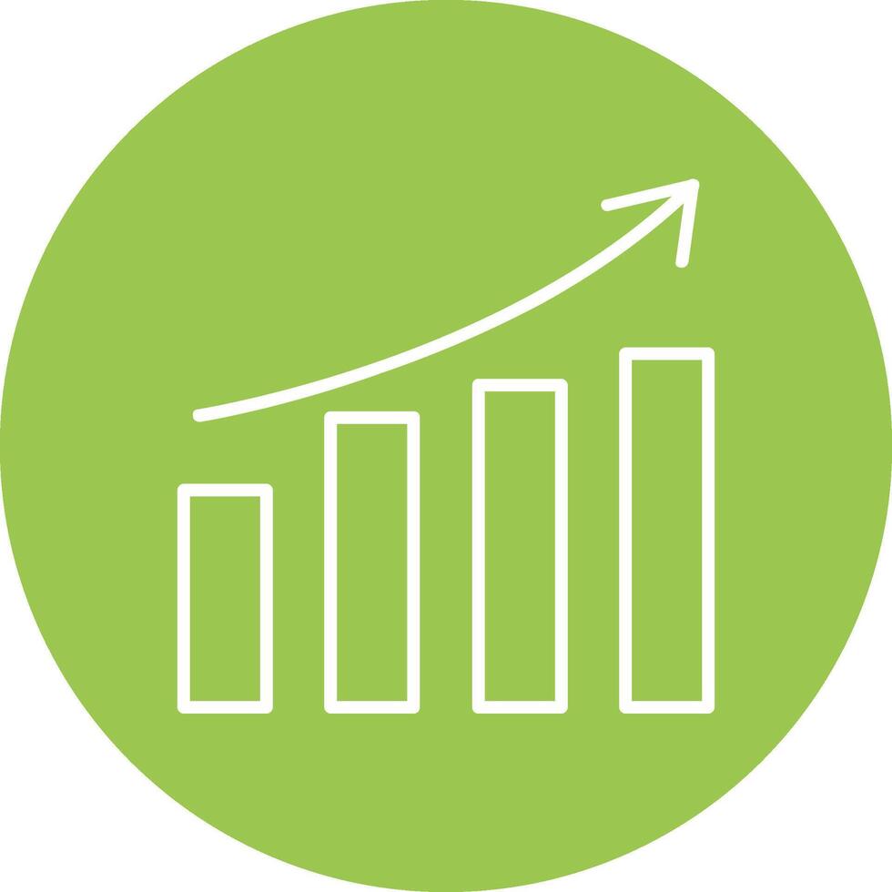 Growth Line Multi Circle Icon vector