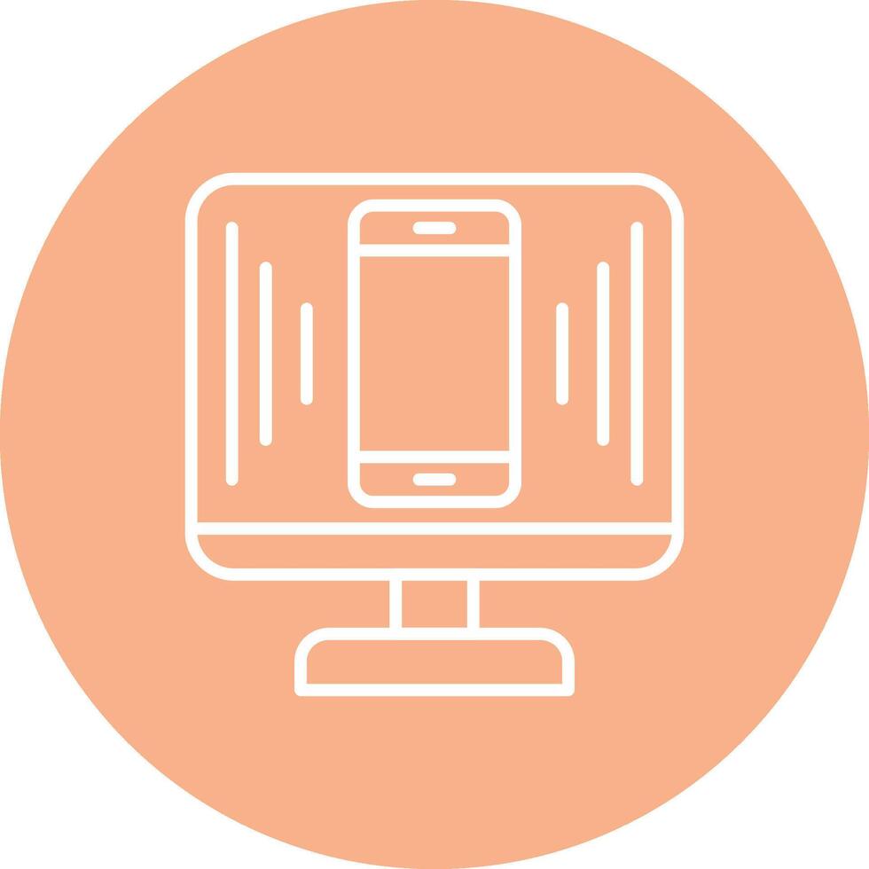 Responsive Design Line Multi Circle Icon vector