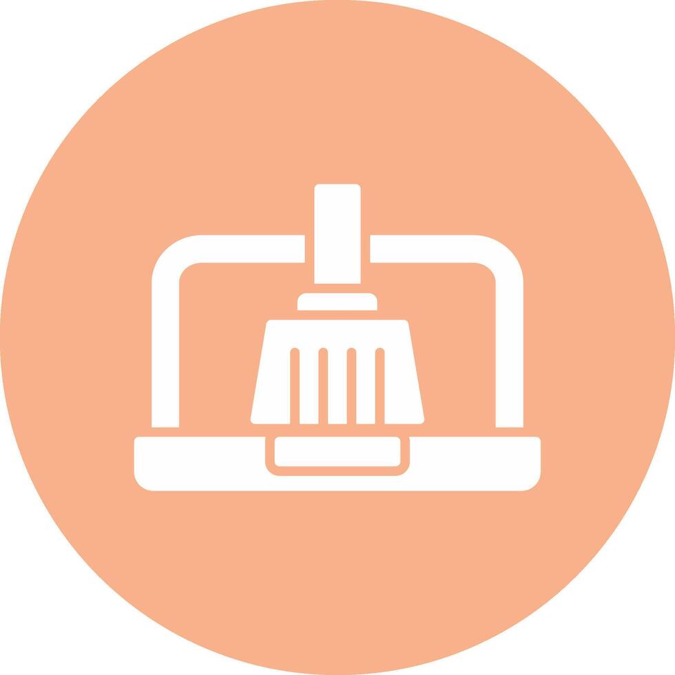 System Cleaner Glyph Multi Circle Icon vector