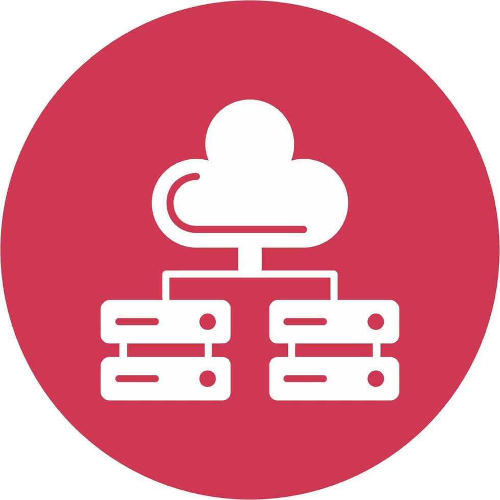 Big Data Glyph Multi Circle Icon vector