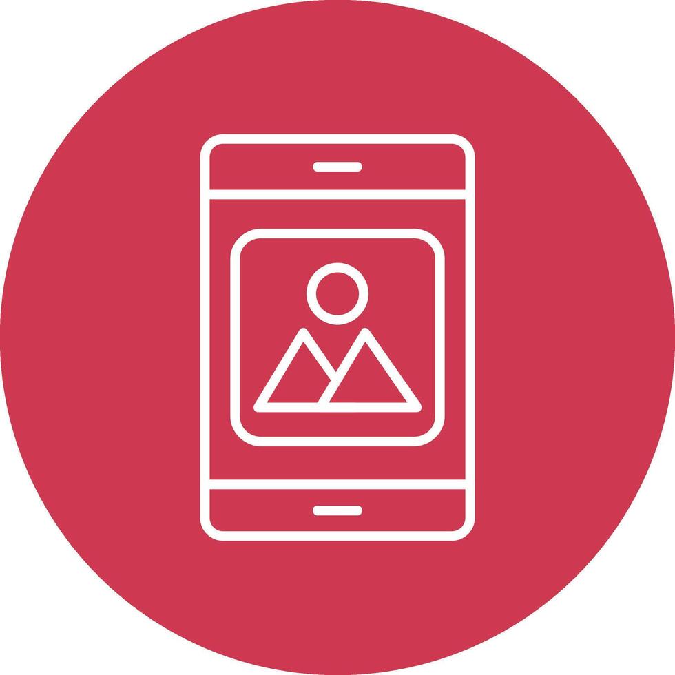 Mobile Application Line Multi Circle Icon vector
