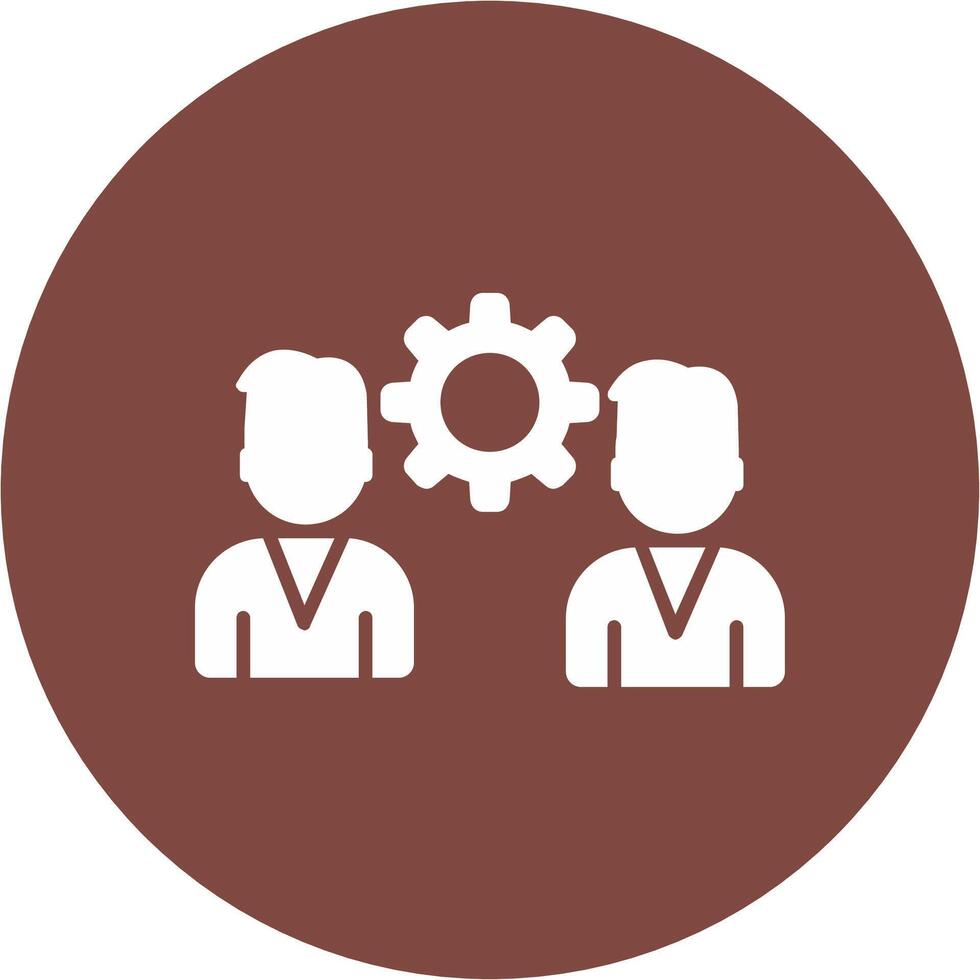 Team Settings Glyph Multi Circle Icon vector