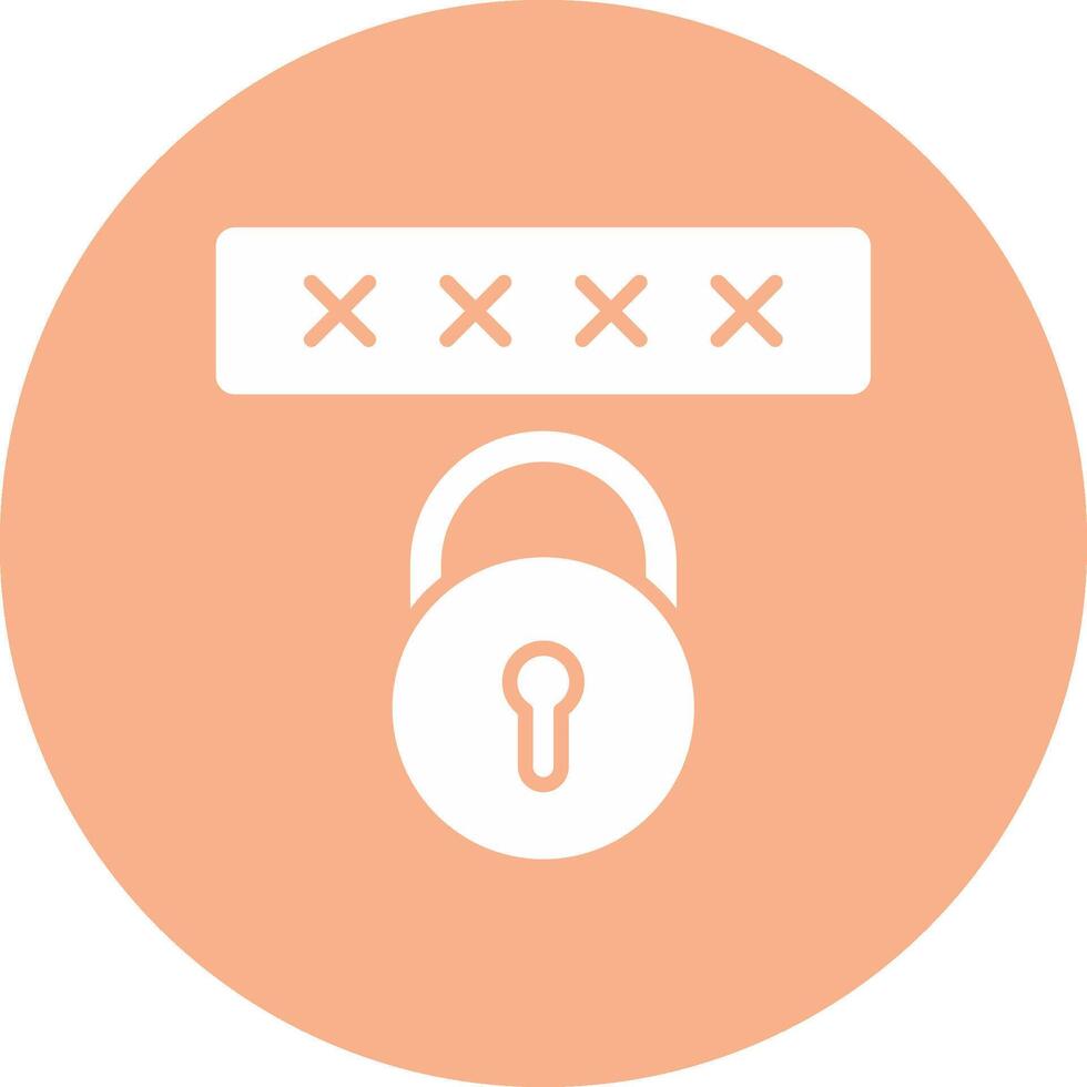 Security Code Glyph Multi Circle Icon vector