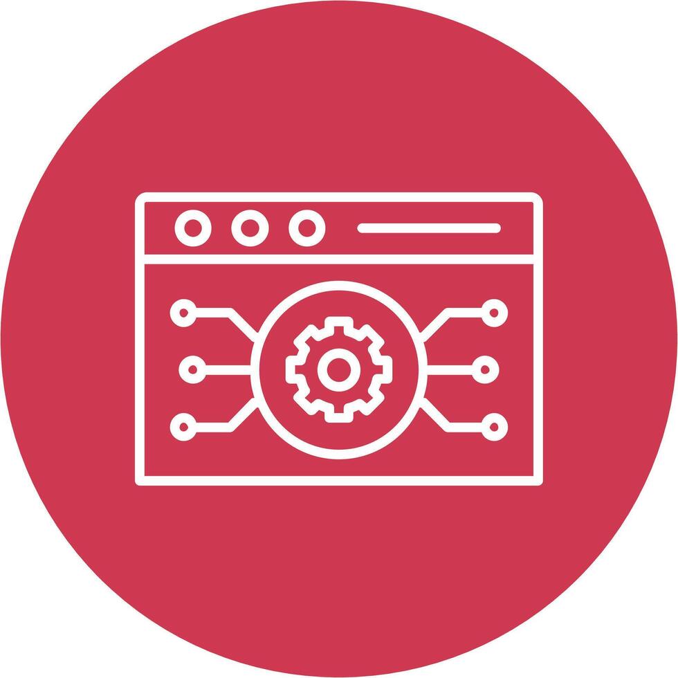 Website Algorithm Line Multi Circle Icon vector