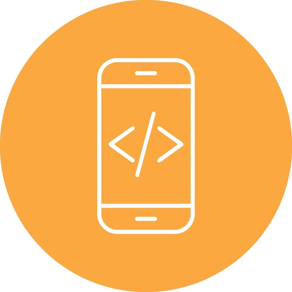 aplicación desarrollo línea multi circulo icono vector