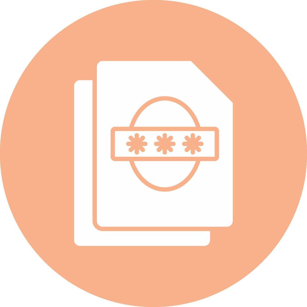 Security File Faceprint Glyph Multi Circle Icon vector