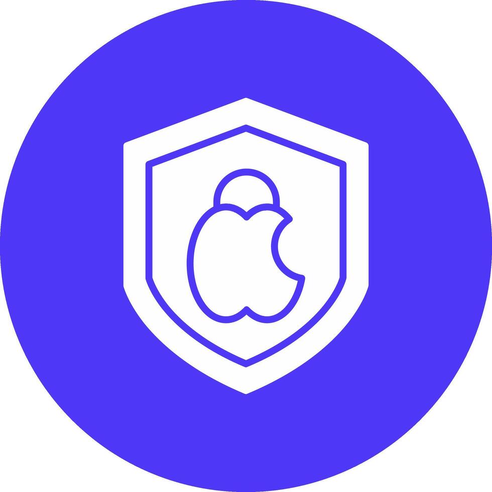 Mac Security Glyph Multi Circle Icon vector