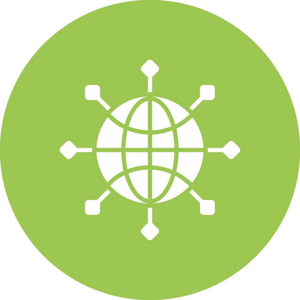 Global Connect Glyph Multi Circle Icon vector