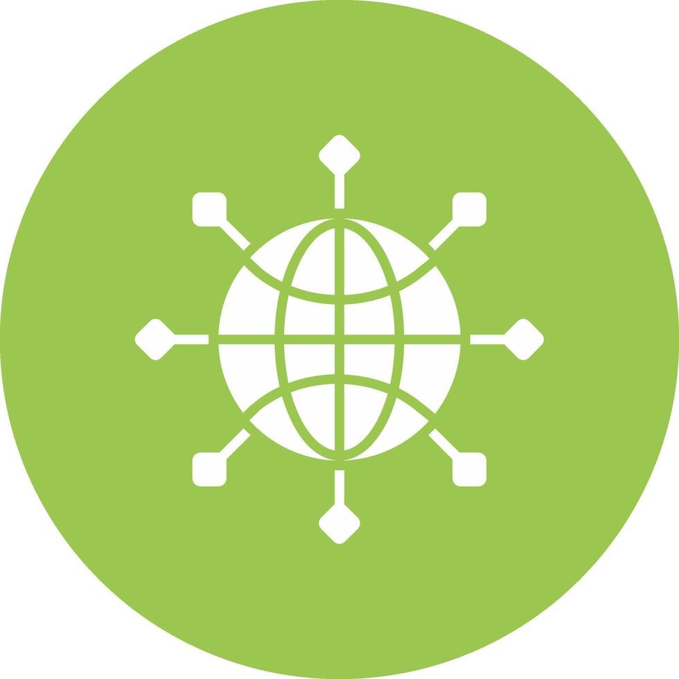 Global Connect Glyph Multi Circle Icon vector