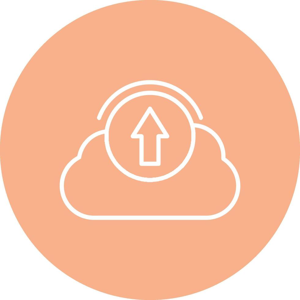Upload Line Multi Circle Icon vector