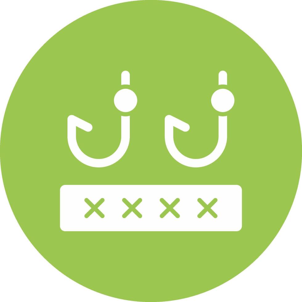 Phising Glyph Multi Circle Icon vector
