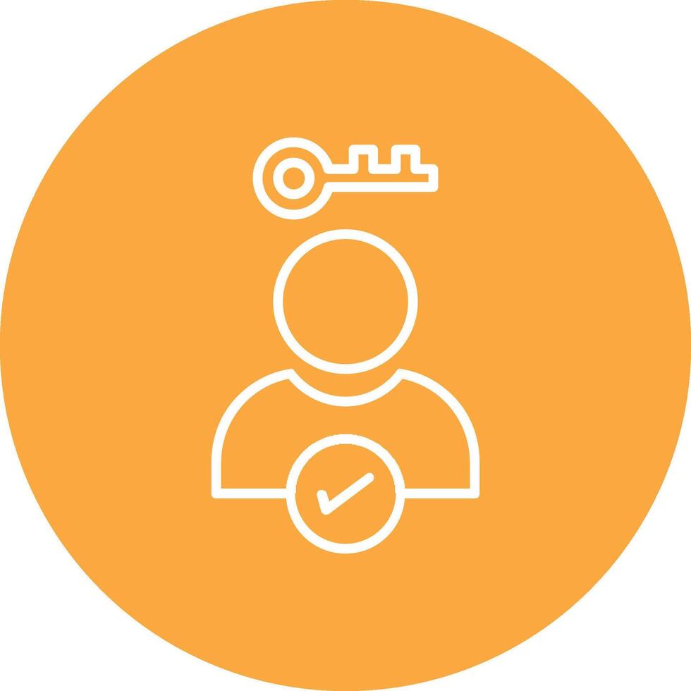 Authentication Line Multi Circle Icon vector