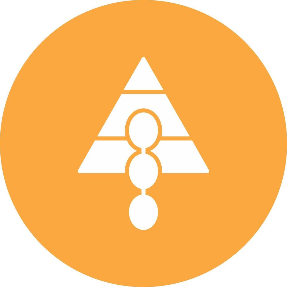 Link pyramide Glyph Multi Circle Icon vector