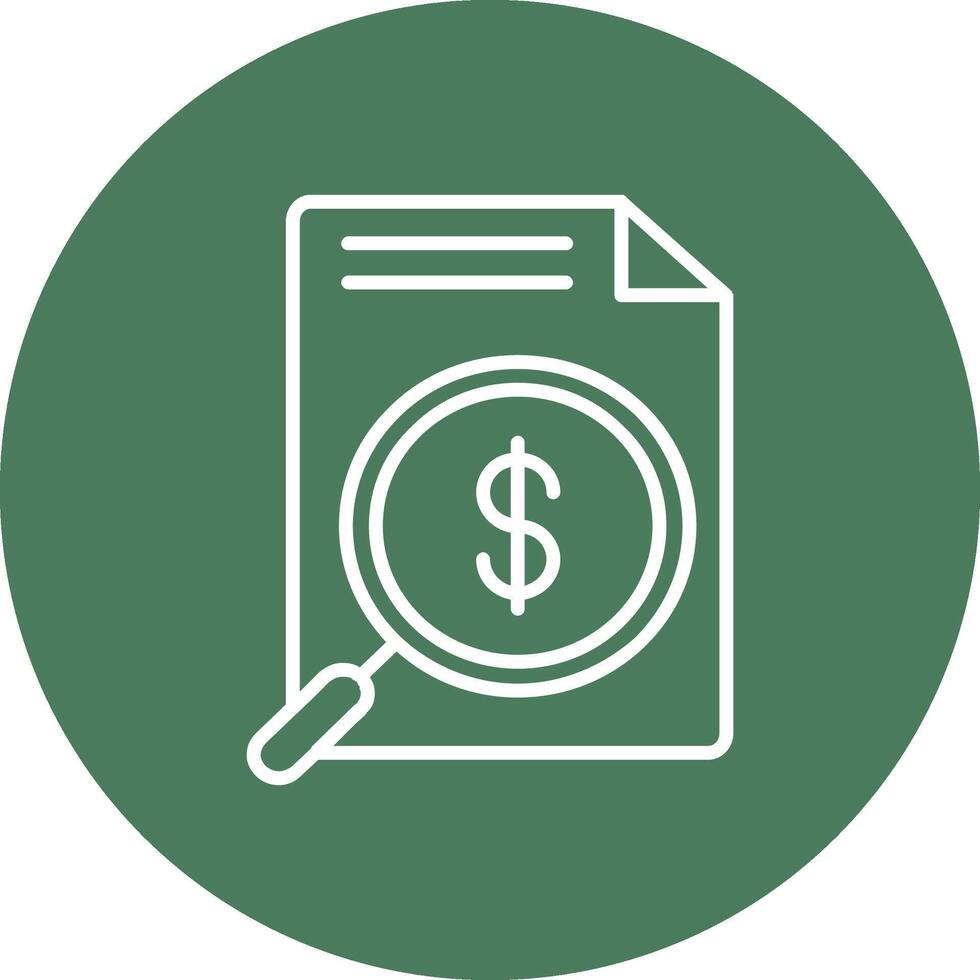 Money Search Line Multi Circle Icon vector
