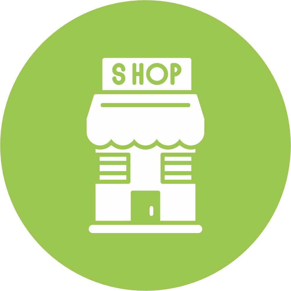 Shop Glyph Multi Circle Icon vector