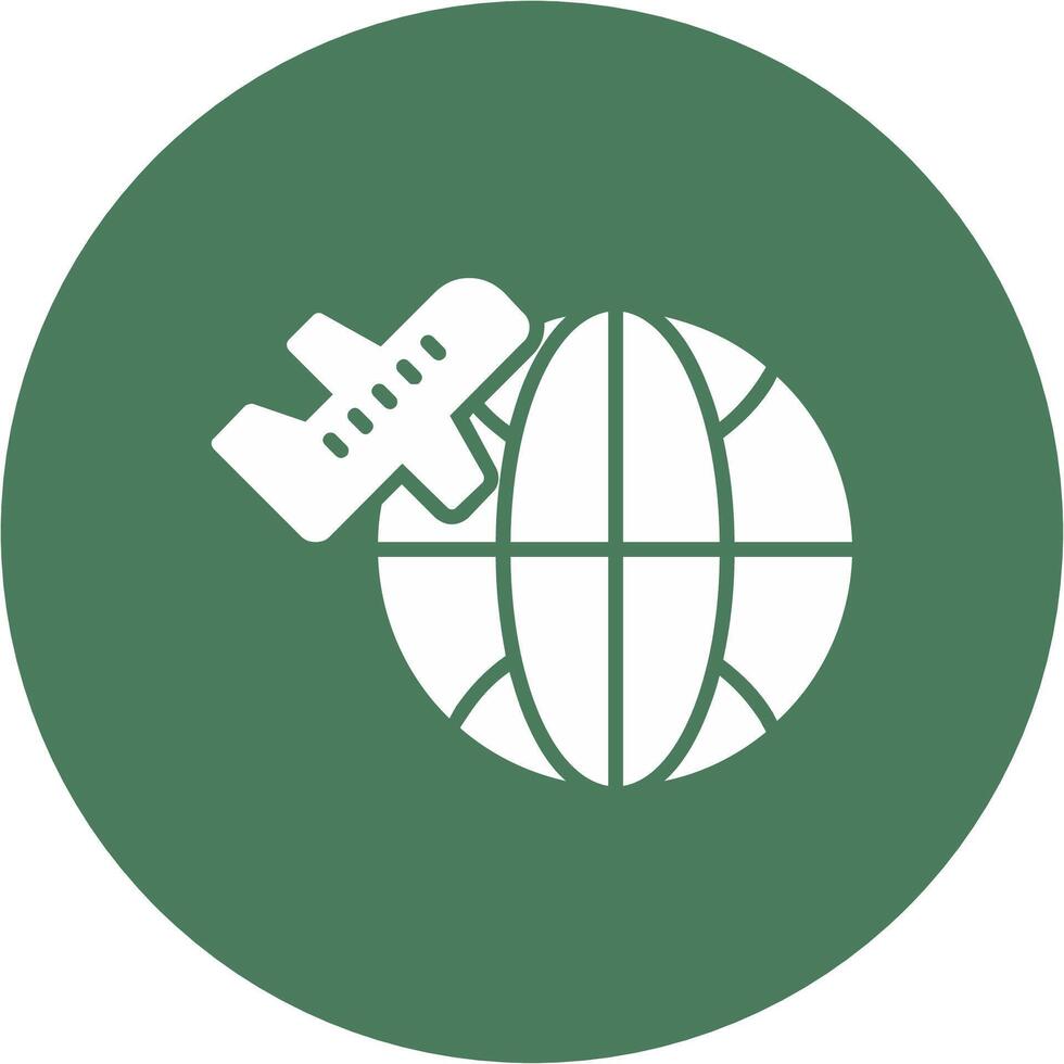Worldwide Shipping Glyph Multi Circle Icon vector