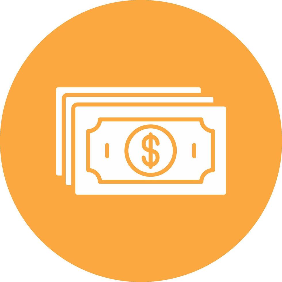 Cash Glyph Multi Circle Icon vector