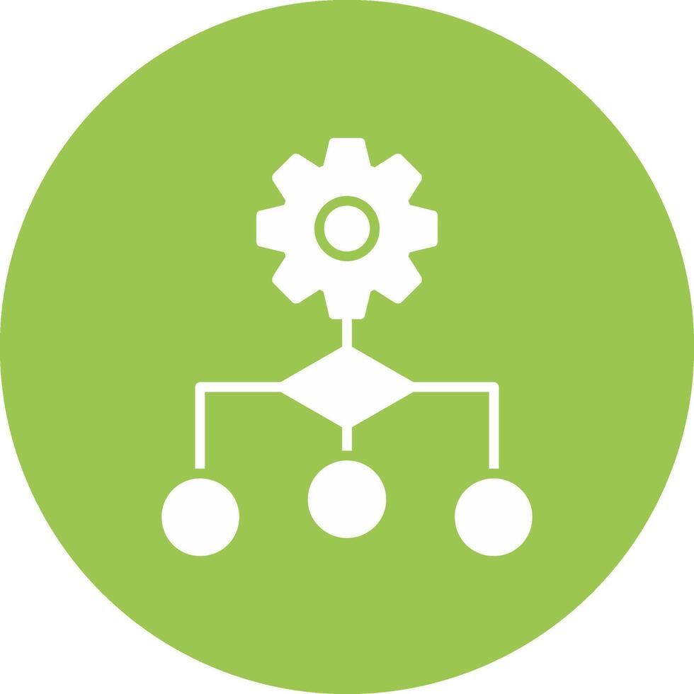 Algorithm Glyph Multi Circle Icon vector