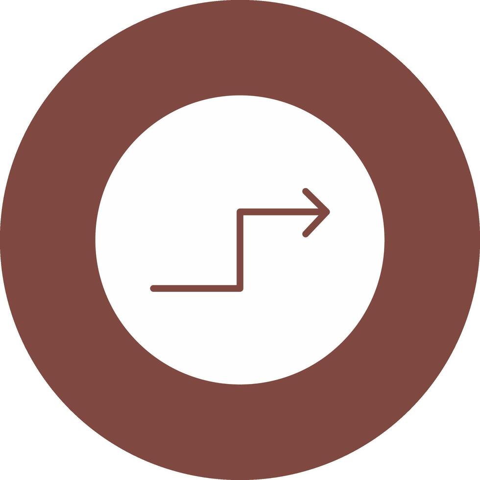 Zigzag Arrow Glyph Multi Circle Icon vector
