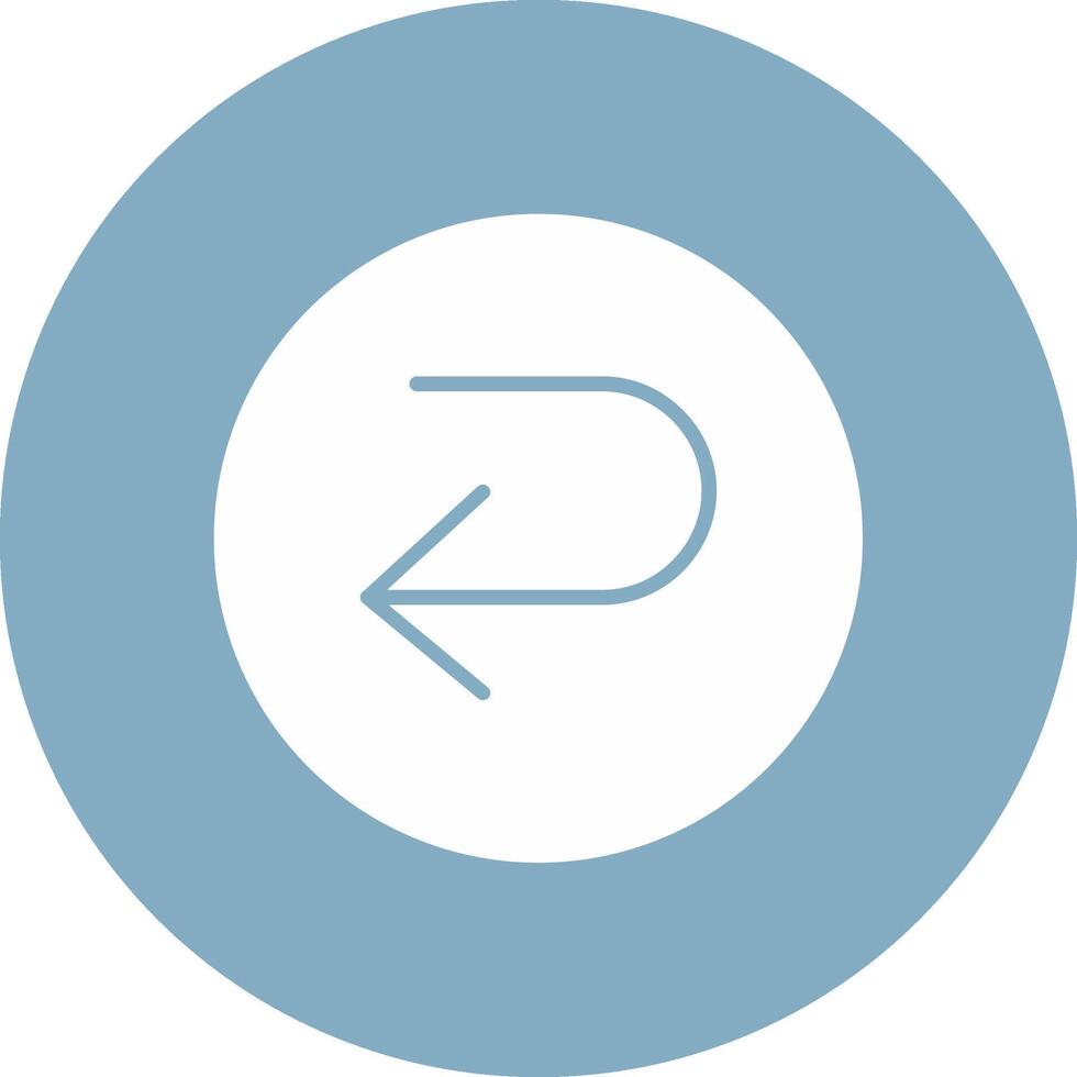 U Turn Glyph Multi Circle Icon vector