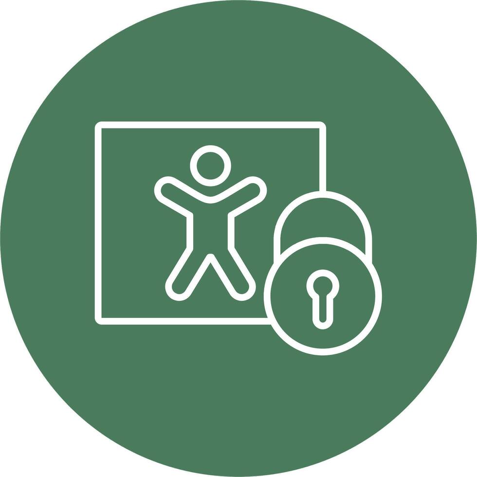 Parental Control Line Multi Circle Icon vector