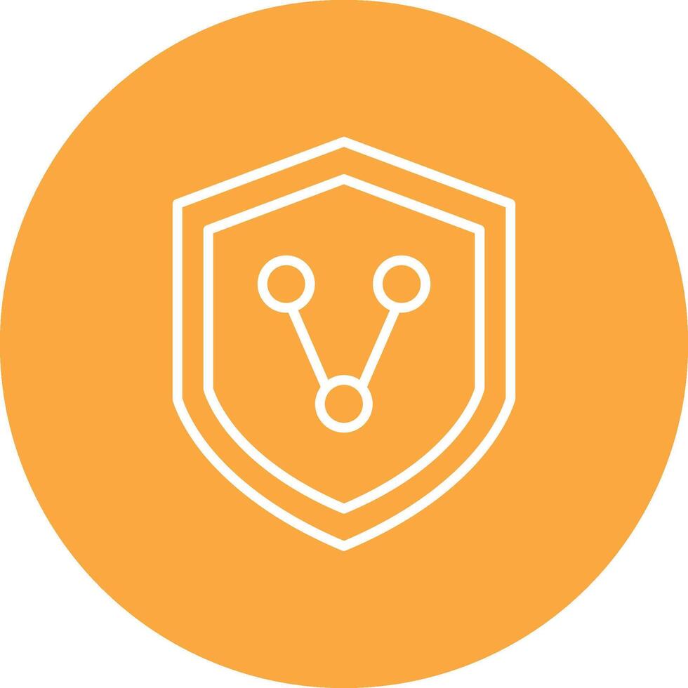 Connect Security Line Multi Circle Icon vector