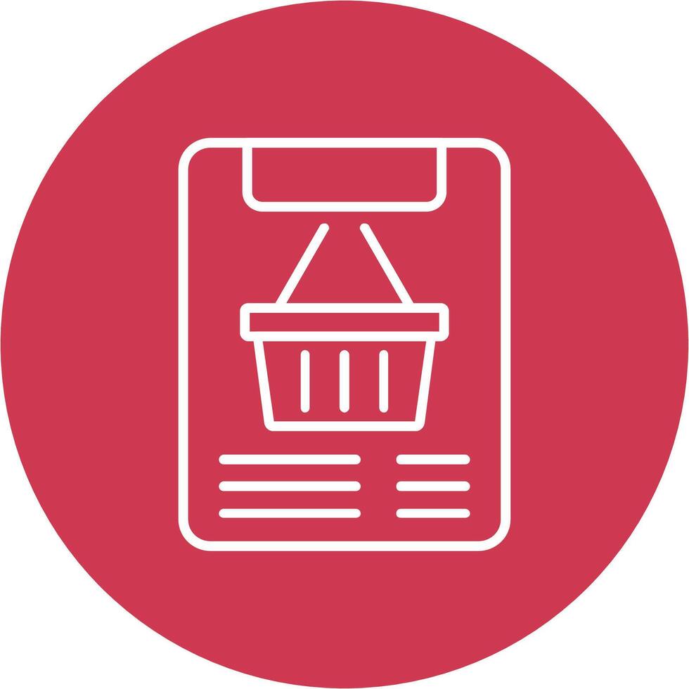 Purchase Order Line Multi Circle Icon vector