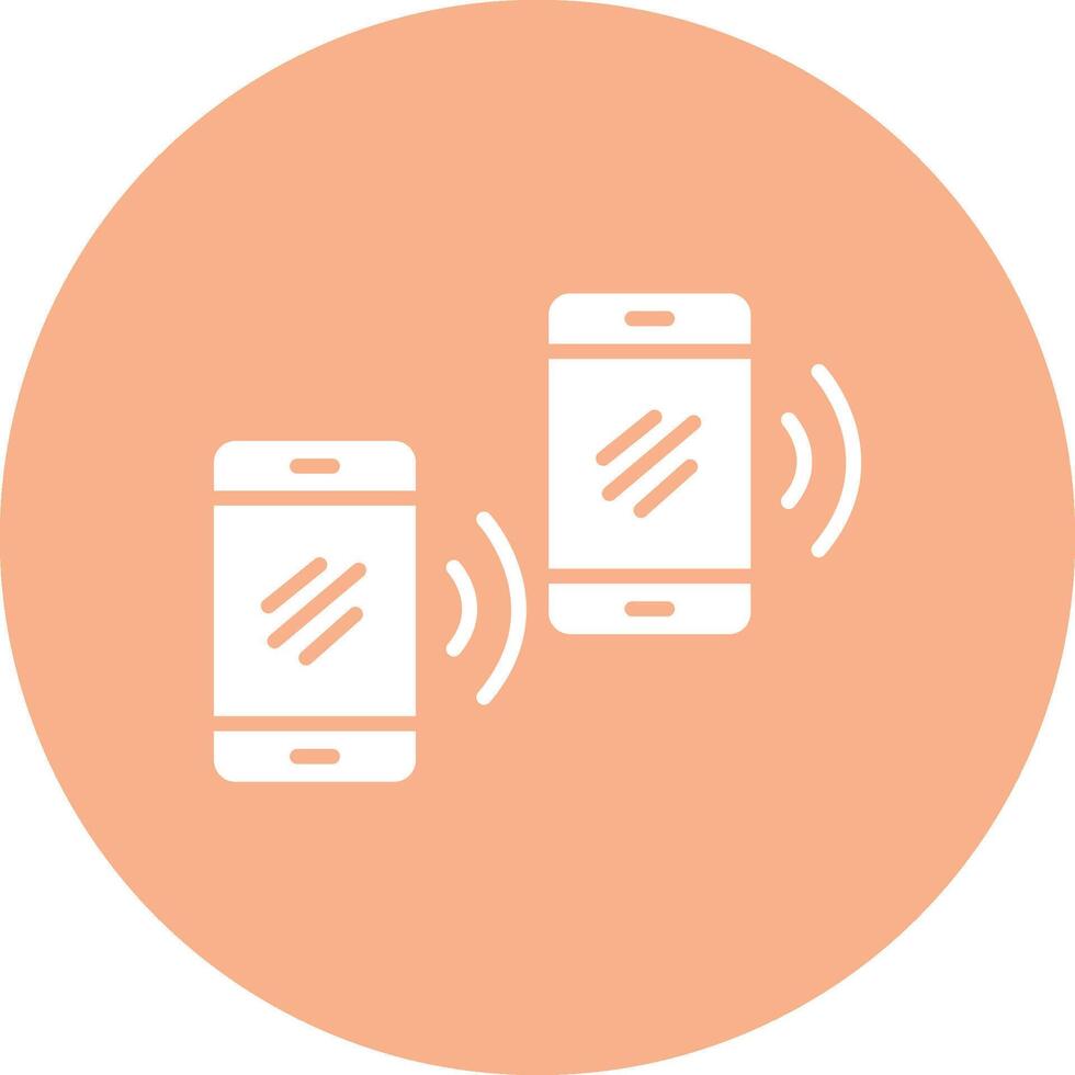 Mobile Sync Glyph Multi Circle Icon vector