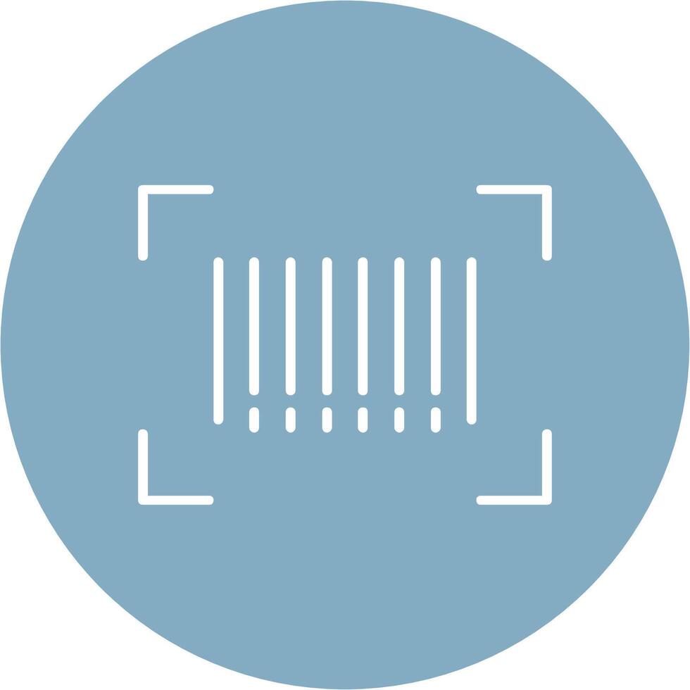 Bar Code Line Multi Circle Icon vector