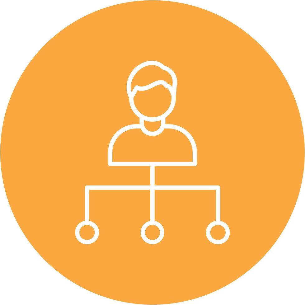 Hierachy Line Multi Circle Icon vector