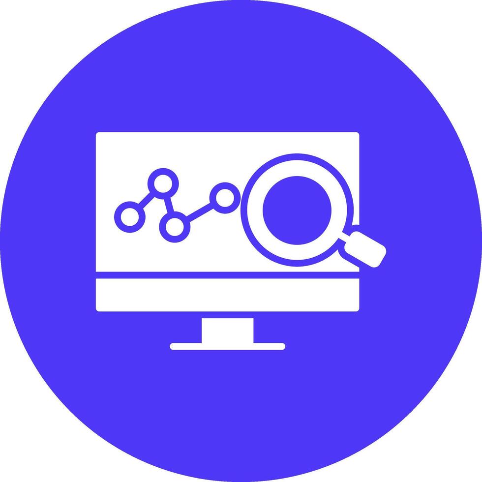 Data Analysis Glyph Multi Circle Icon vector