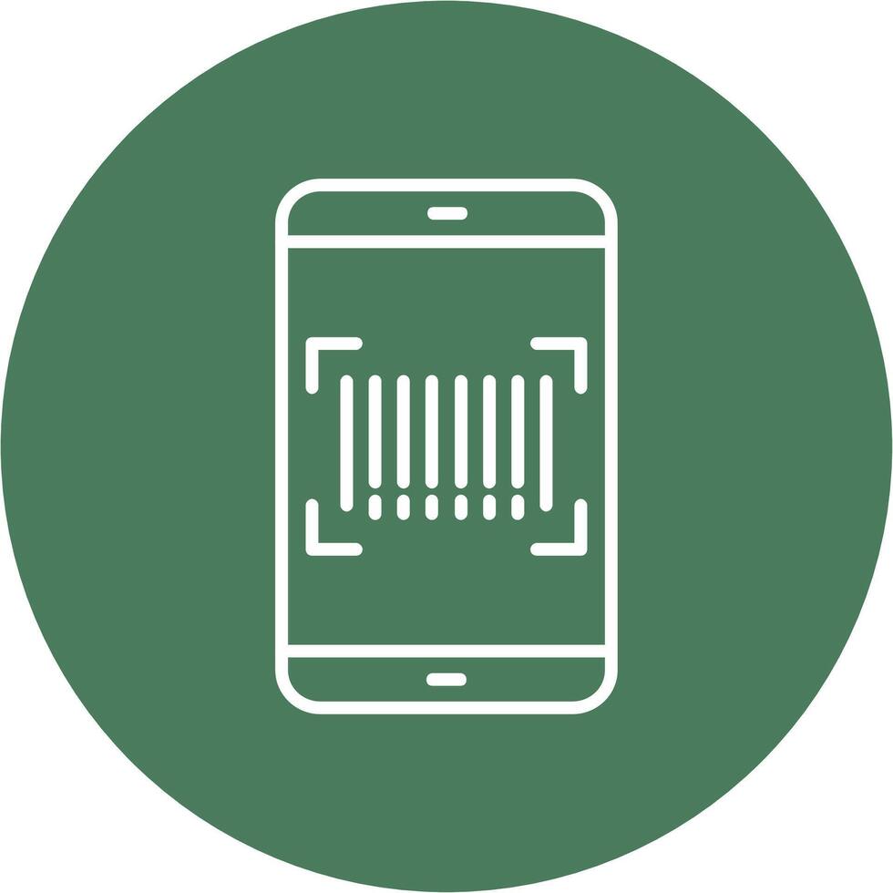 Barcode Scan Line Multi Circle Icon vector