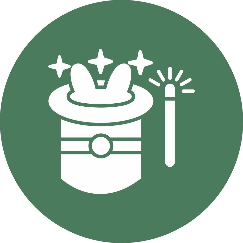 Magic Hat Glyph Multi Circle Icon vector