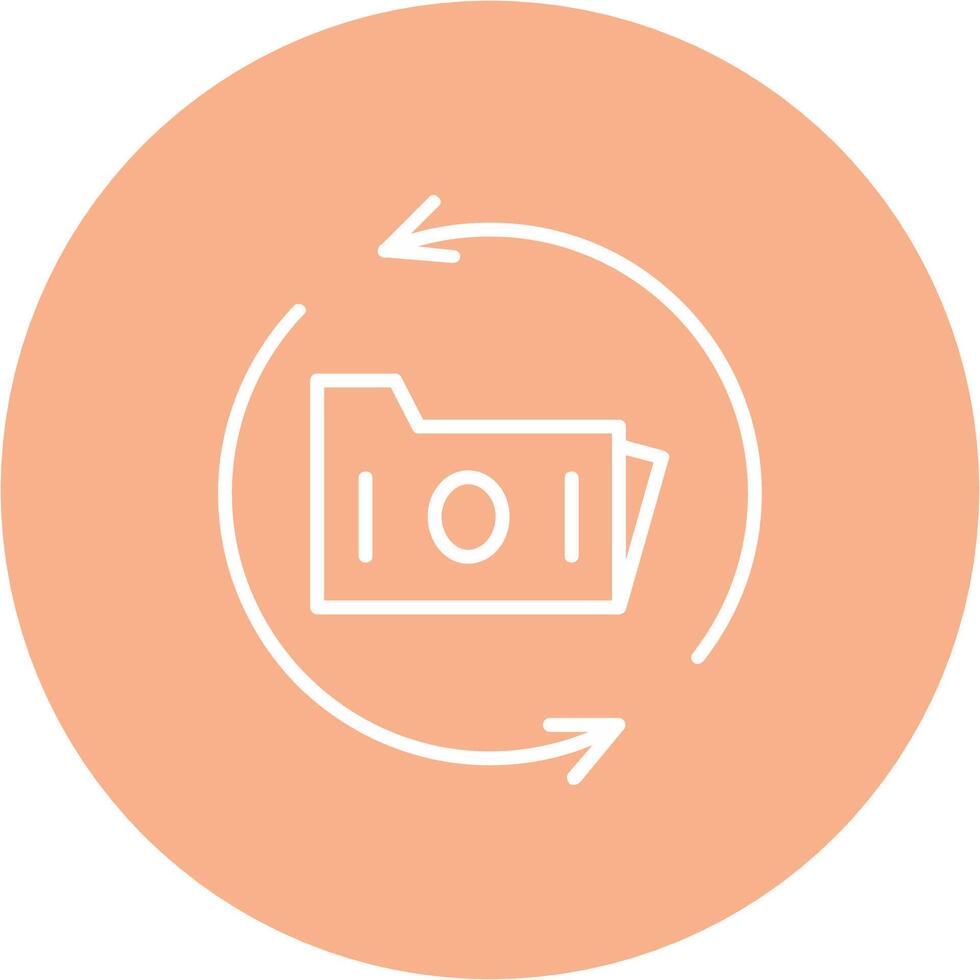 Data Backup Line Multi Circle Icon vector