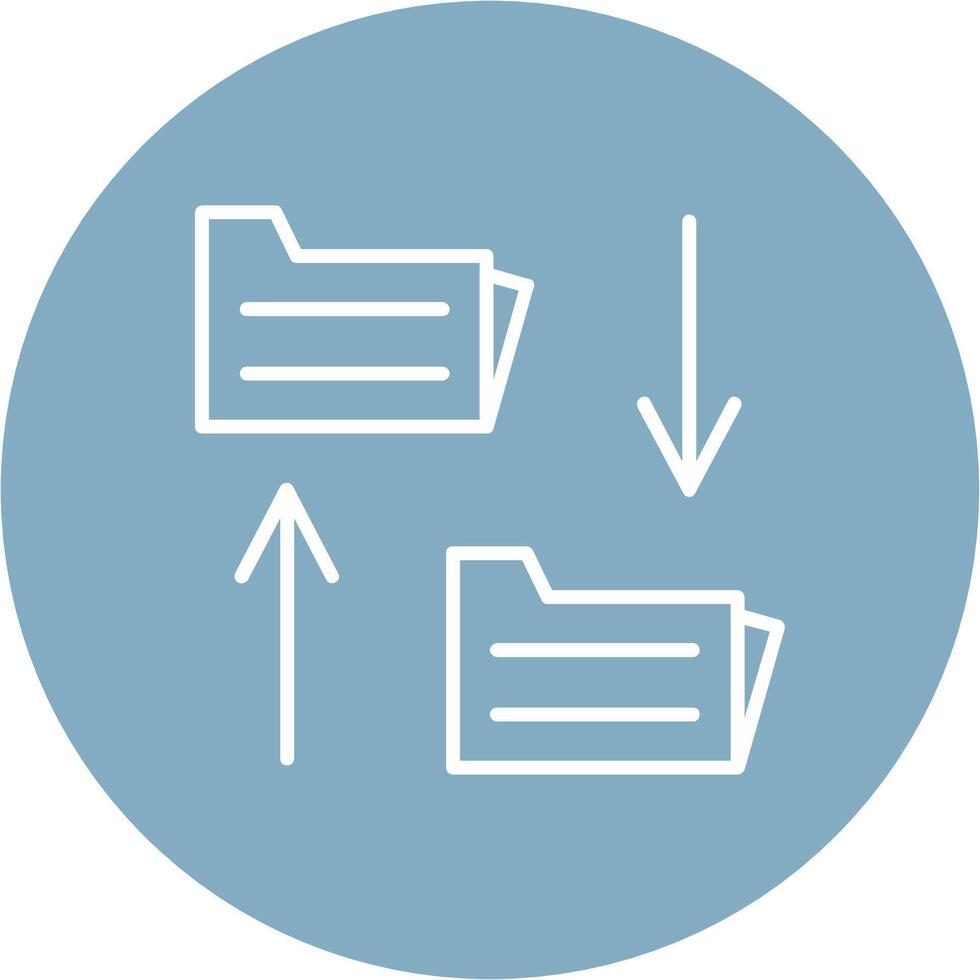 File Sharing Line Multi Circle Icon vector