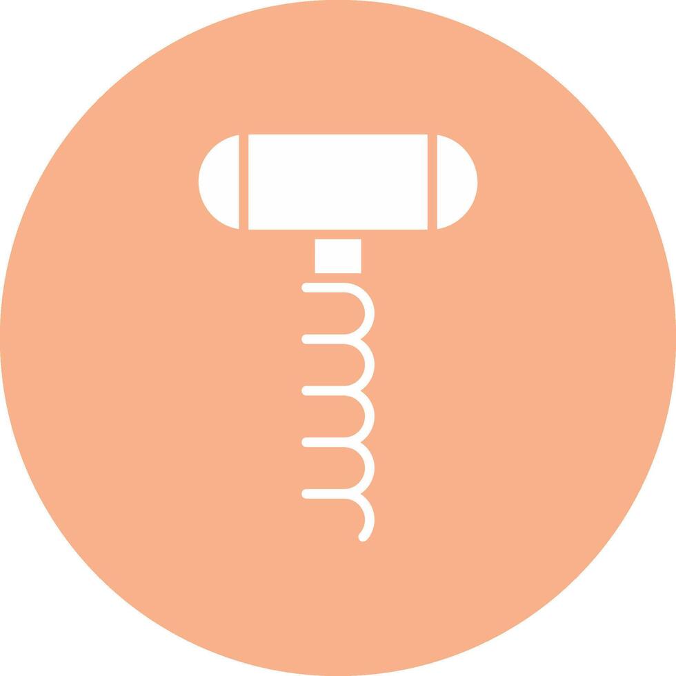 Corkscrew Glyph Multi Circle Icon vector