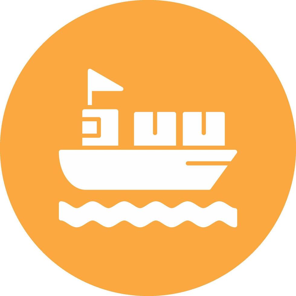 Ship Glyph Multi Circle Icon vector