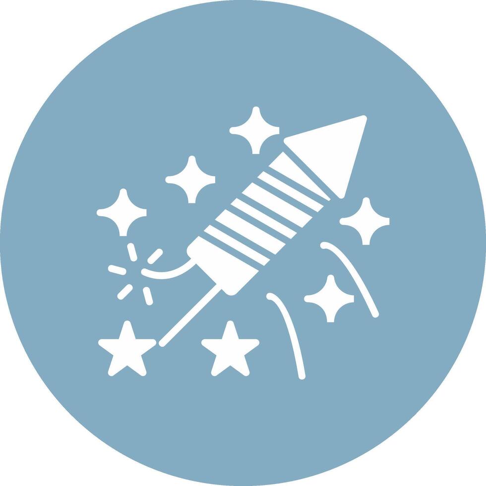 Firework Glyph Multi Circle Icon vector