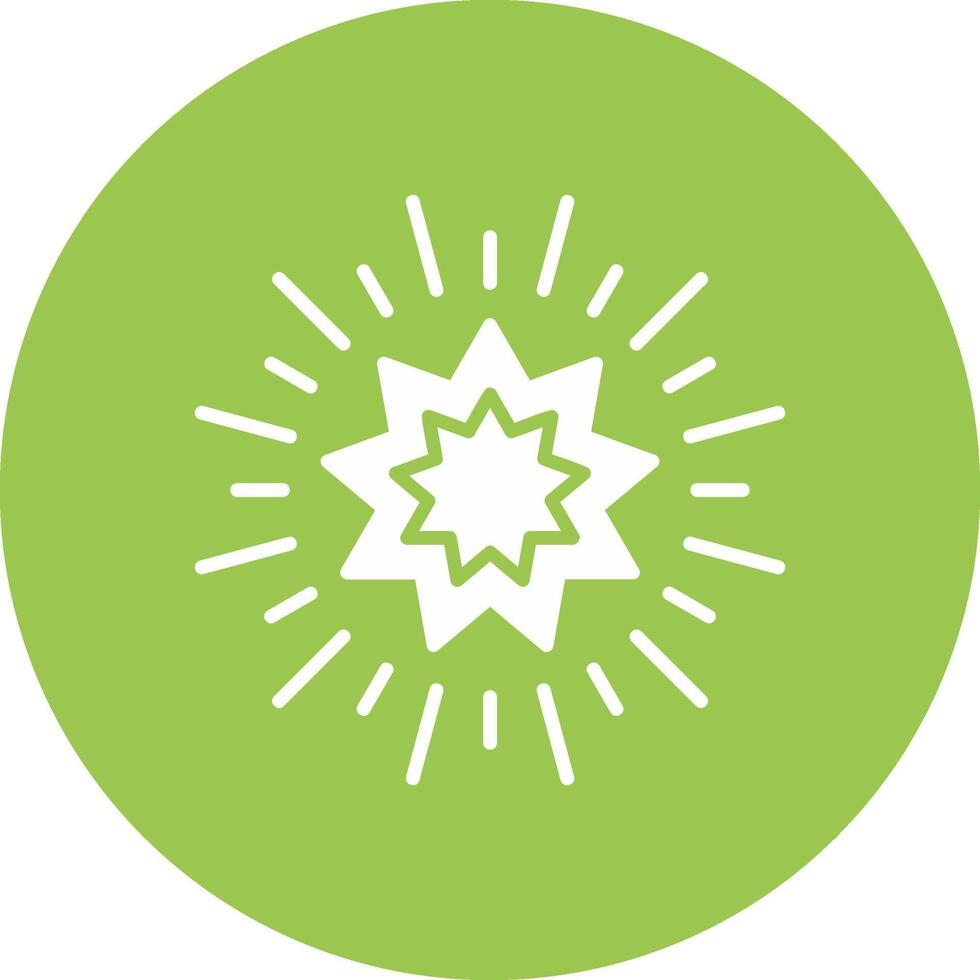Stars Glyph Multi Circle Icon vector