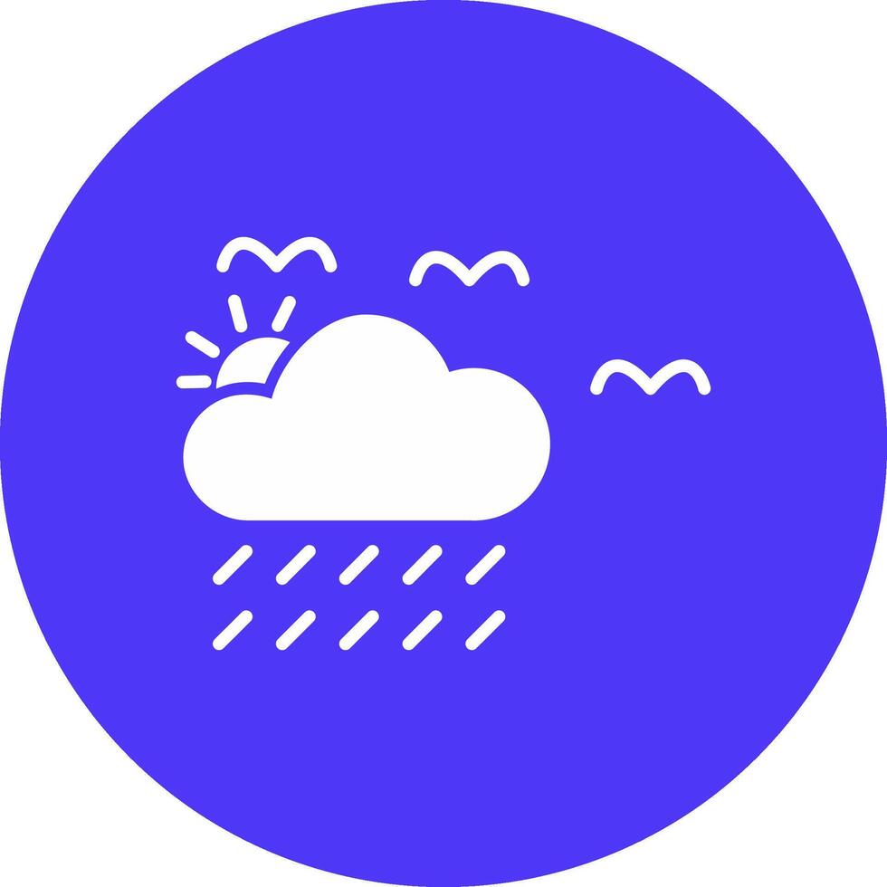 Weather Glyph Multi Circle Icon vector