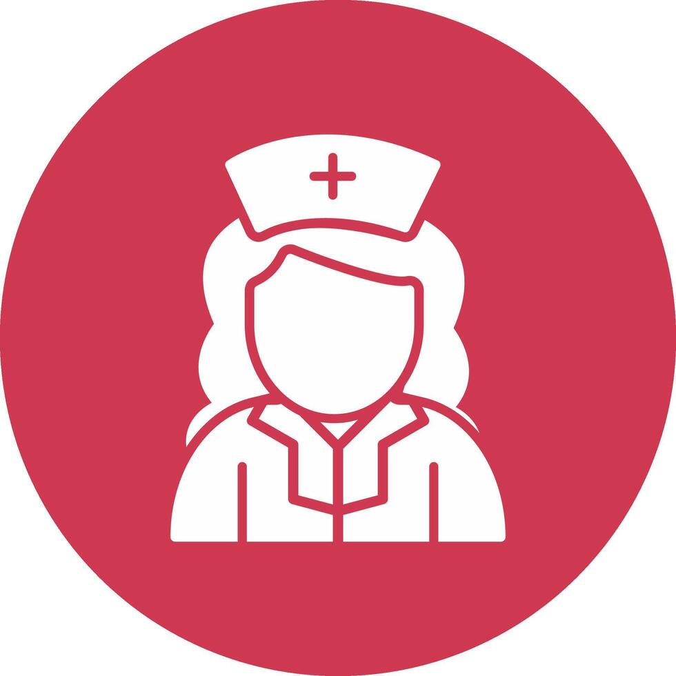 Nursing Glyph Multi Circle Icon vector