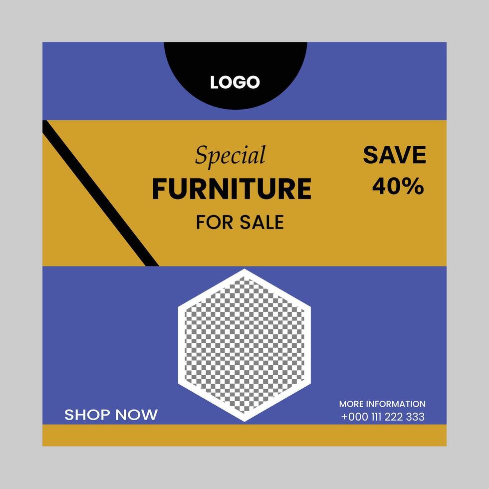 sale social media post vector
