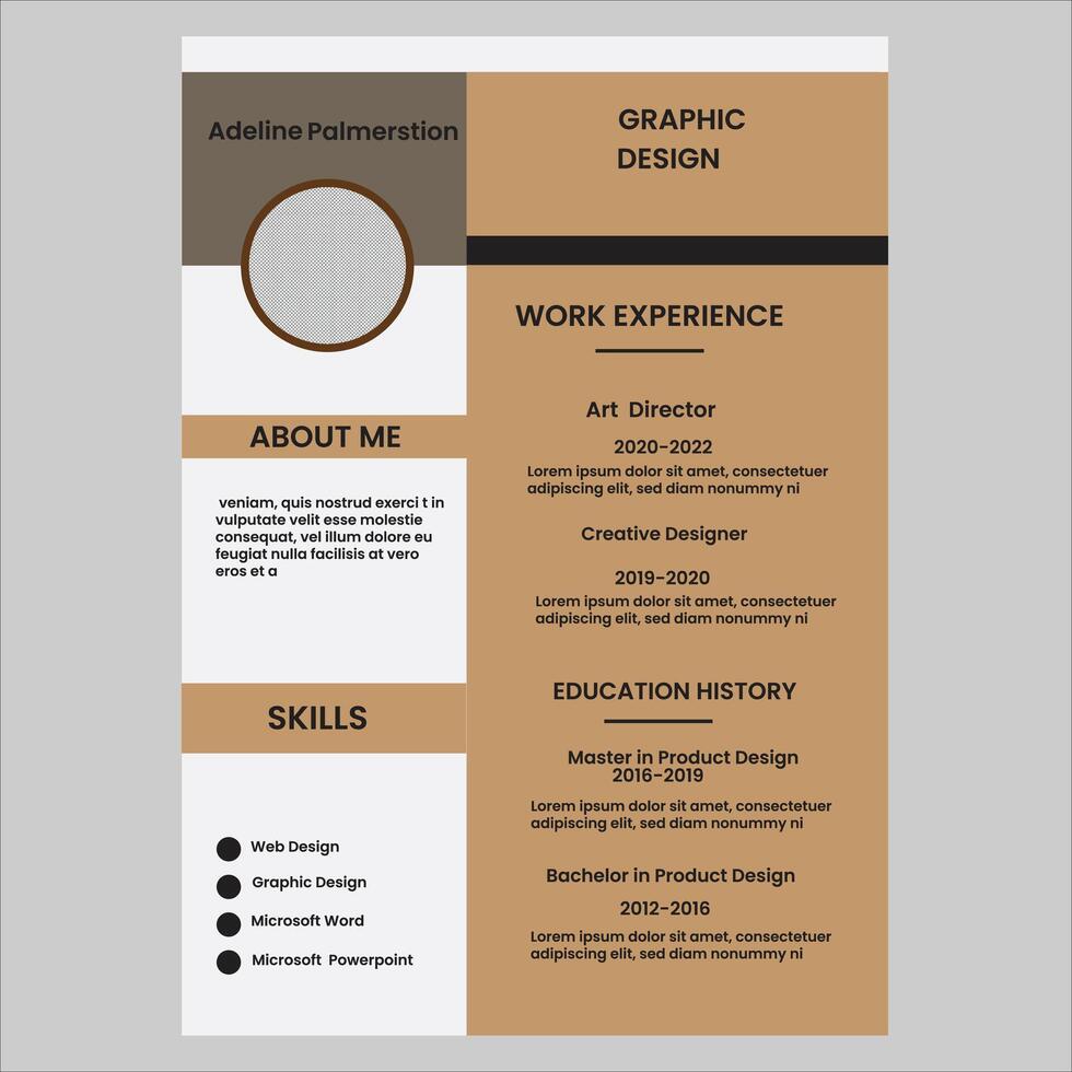 corporate cv design vector