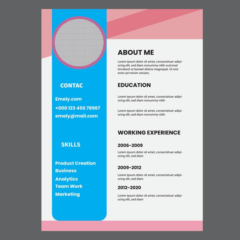 corporate cv design vector
