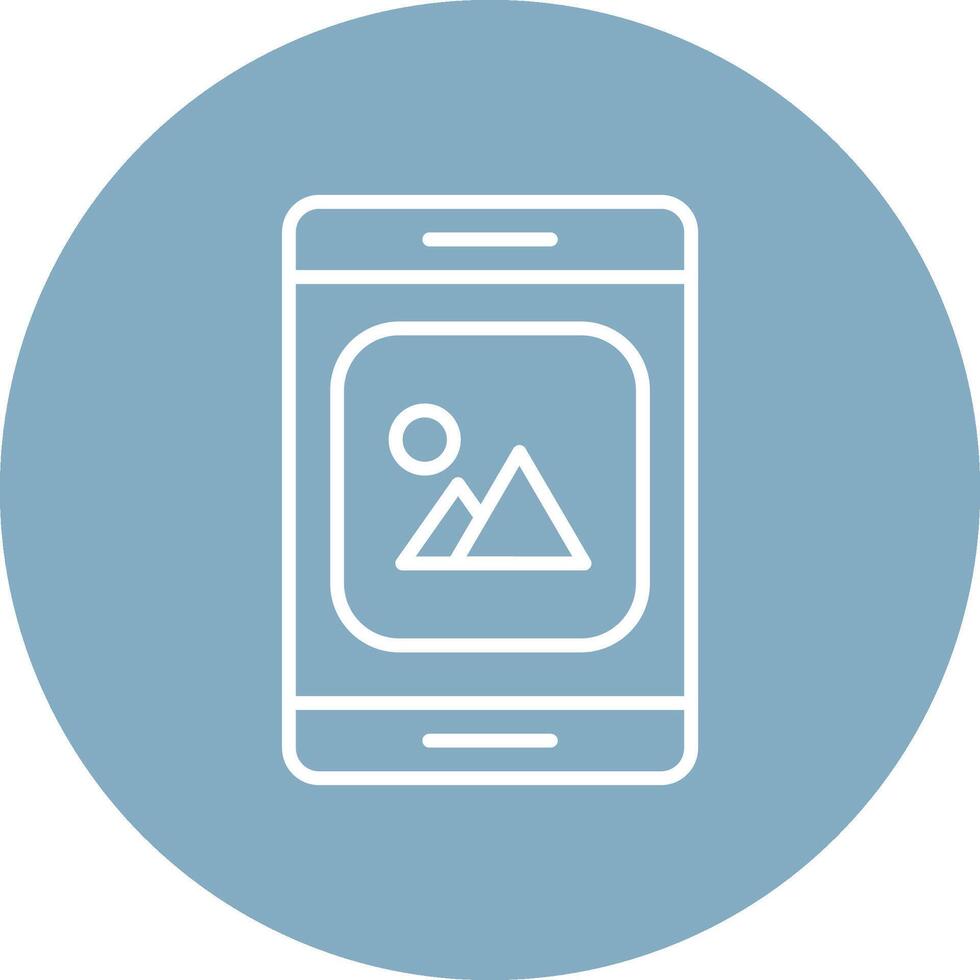 Mobile App Line Multi Circle Icon vector