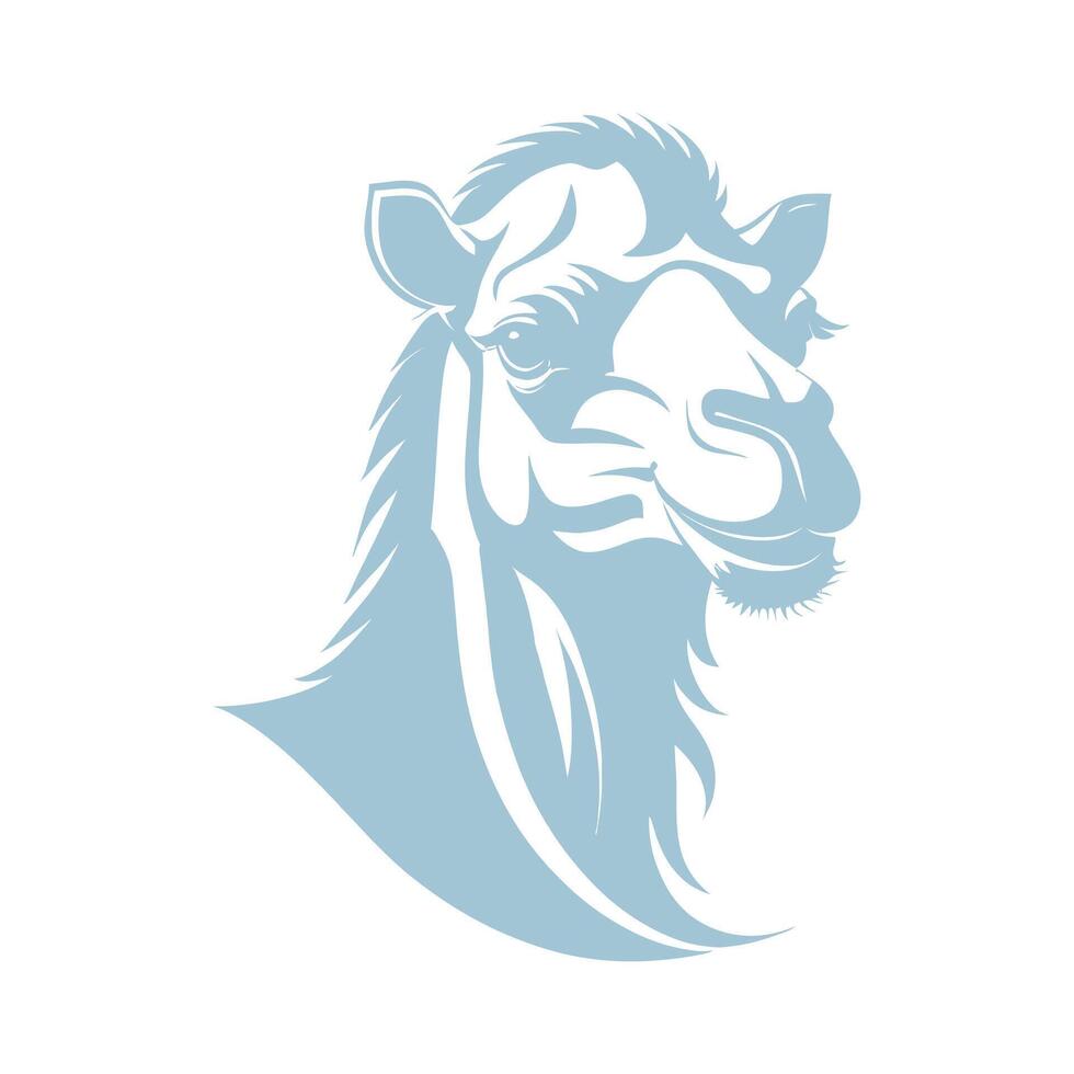 image of a camel head on a white background. Design element. vector