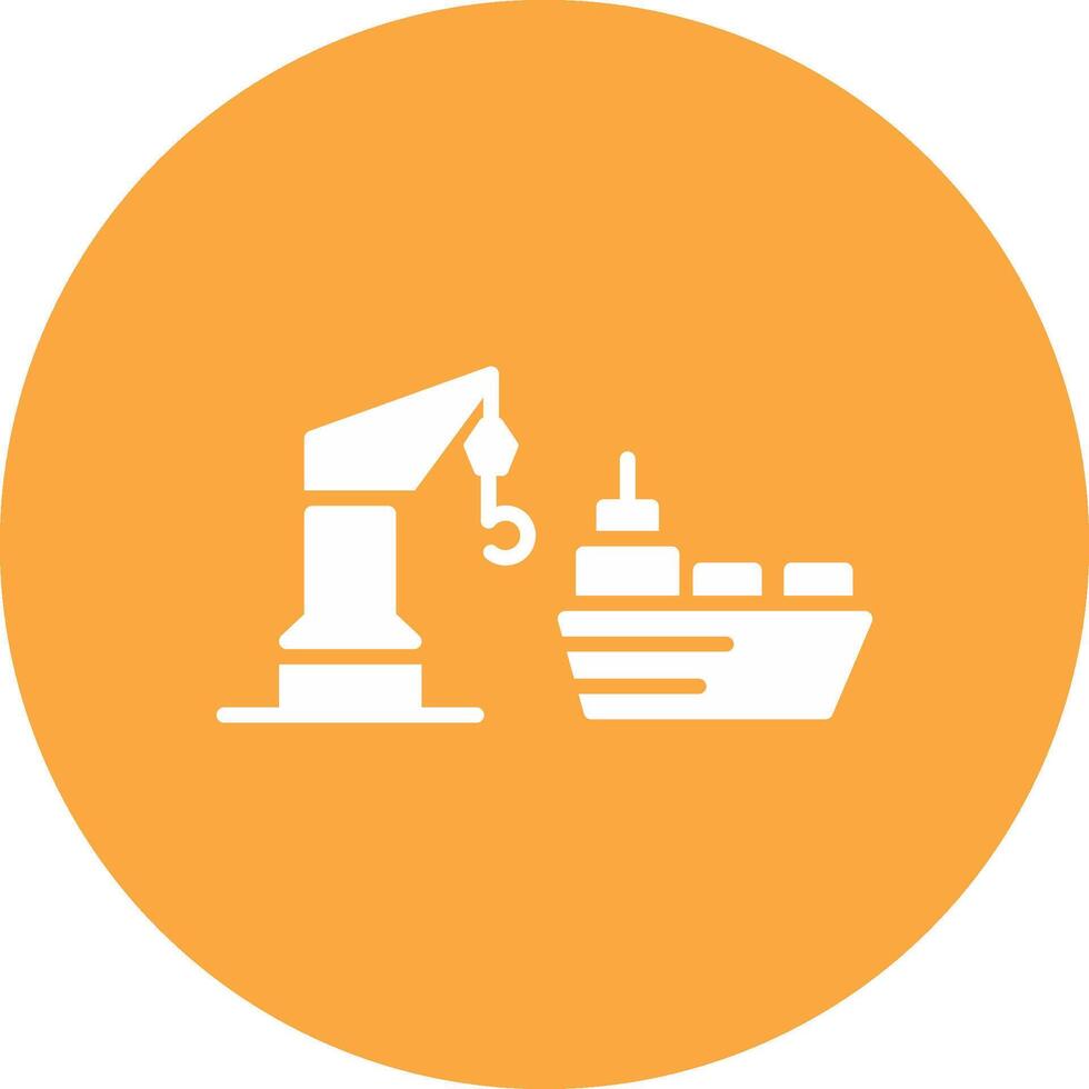 Harbor Glyph Multi Circle Icon vector