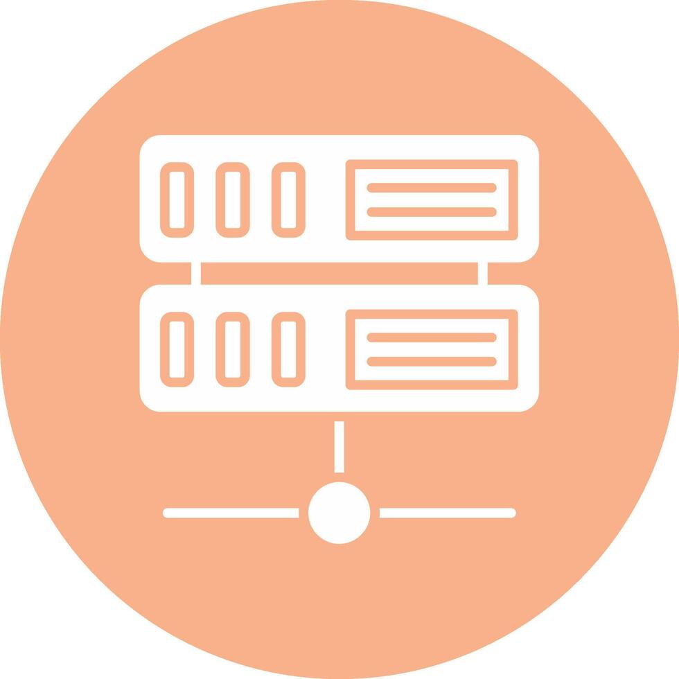 Server Glyph Multi Circle Icon vector